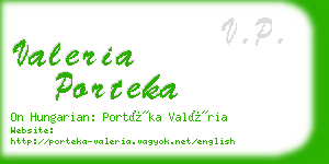 valeria porteka business card